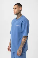 Washed Oversize Tracksuit Set Indigo Washed Oversize Tracksuit Set Indigo