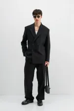 Costume croisé oversize noir