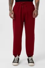 Paça Lastikli Basic Oversize Eşofman Takımı Bordo