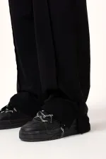 Paça Yırtmatçlı Oversize  Eşofman Takım Siyah