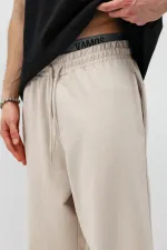 Basic Bel Lastikli  Eşofman Alt Taş