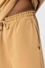 Basic Oversize Şort Takım Hardal