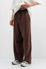 Baggy Fit Eşofman Alt Kahve