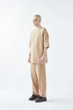 Oversize Basıc Triko Eşofman Takım Vizon Oversize Basıc Triko Eşofman Takım Vizon