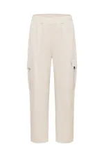 Bel Lastikli Kargo Baggy Pantolon Taş