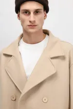 Manteau beige oversize
