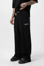 Paça Yırtmatçlı Oversize  Eşofman Takım Siyah