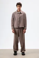 Relax Fit Ceket Vizon