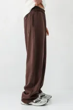 Balloon Fit Eşofman Alt Kahve