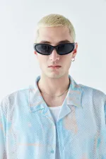 Patterned Corduroy Oversize Shirt Pattern-6