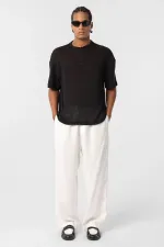 Basic Oversize Button-Down T-Shirt Black
