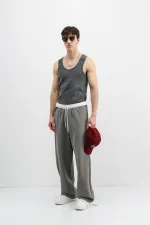 Pantalon de survêtement ample gris foncé