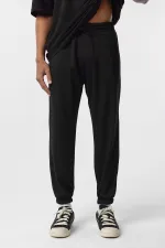 Basic Oversize Paça Lastikli Eşofman Takım Siyah