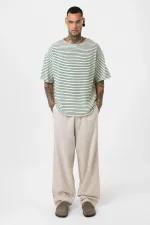 Benetton Striped Oversize Knit T-Shirt