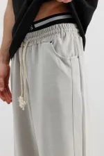 Baggy Fit Eşofman Alt Ice Grı