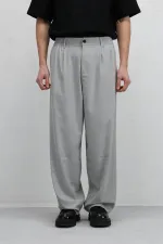 Baggy Fit Kumaş Pantolon Gri