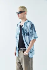 Patterned Corduroy Oversize Shirt Pattern-7