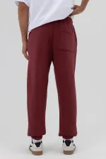 Basic Paça Lastikli Eşofman Alt Bordo