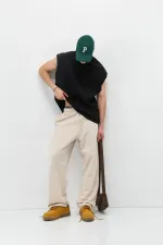 Basic Bel Lastikli  Eşofman Alt Taş