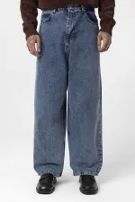 Super Baggy Fıt Jean Mavi Melanj