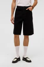 Oversize Bermuda Denim Shorts Black