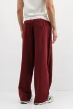 Baggy Fit Eşofman Alt Bordo