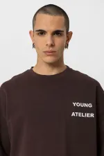 Ensemble short imprimé Young Atelier couleur café