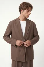 Oversize Lyocell Karışımlı Takım Kahve Oversize Lyocell Karışımlı Takım Kahve