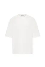 Yıkamalı Oversize Tişört Ekru