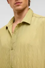 Oversize Long-Sleeve Modal Fabric Shirt, Green