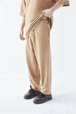 Oversize Basıc Triko Eşofman Takım Vizon Oversize Basıc Triko Eşofman Takım Vizon