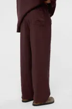 Baggy Fit Modal Kumaş Pantolon Kahve