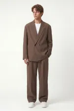 Oversize Lyocell Karışımlı Takım Kahve Oversize Lyocell Karışımlı Takım Kahve