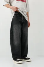 Barrel Fit Jeans Füme