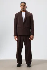 Oversize  Takım Elbise Koyu Kahve