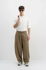 Balloon Fit Pantolon Haki