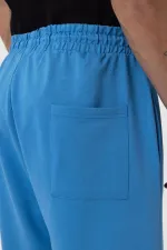 Paça Lastikli Basic Oversize Eşofman Takımı Mavi