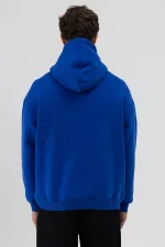 Sweat à capuche oversize basique bleu marine