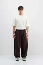 Balloon Fit Pantolon Koyu Kahve