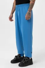 Paça Lastikli Basic Oversize Eşofman Takımı Mavi