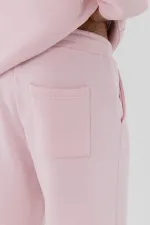 Pantalon de survêtement basique à chevilles élastiquées, rose