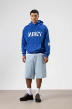 Sweat-shirt oversize délavé bleu marine