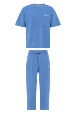 Washed Oversize Tracksuit Set Indigo Washed Oversize Tracksuit Set Indigo