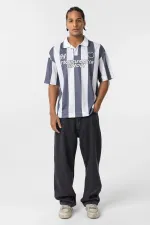 T-shirt oversize à col polo, gris foncé