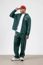 Çizgi Detaylı Oversize Eşofman Takım Nefti