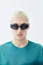 Yıkamalı Cep Detaylı Oversize Tişört Petrol