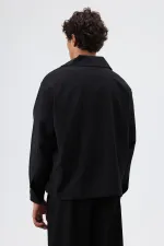 Relax Fit Ceket Siyah