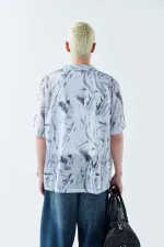 Desenli Fitilli Oversize Gömlek Desen-1