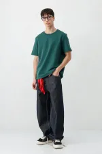 Kısa Kollu Boxy Fit Tişört Nefti