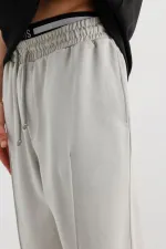 Baggy Fit Eşofman Alt Ice Grı